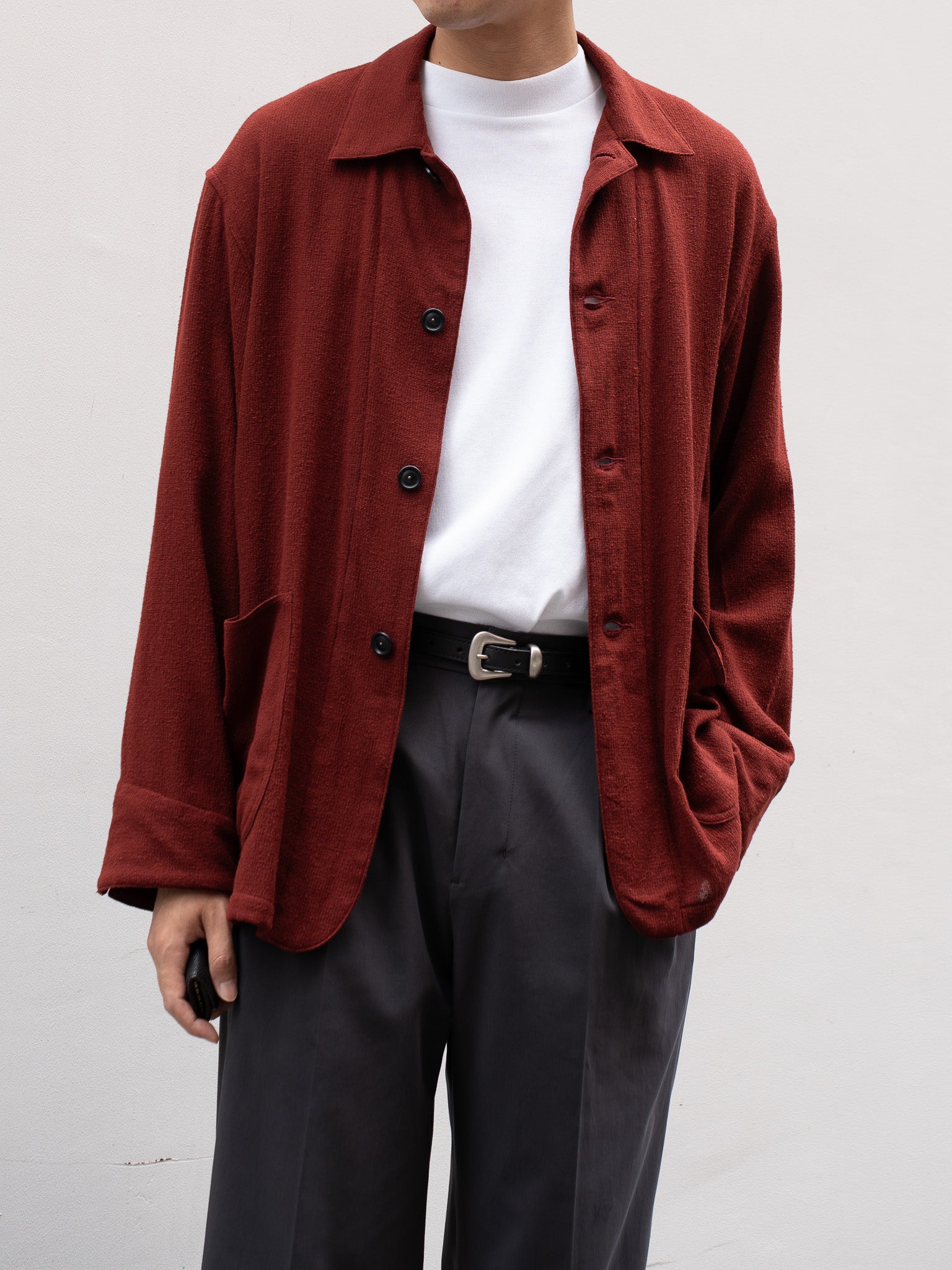 ULTERIOR / WOOL SILK MESH SH-COVERALL -REDWOOD- aIbn公式通販