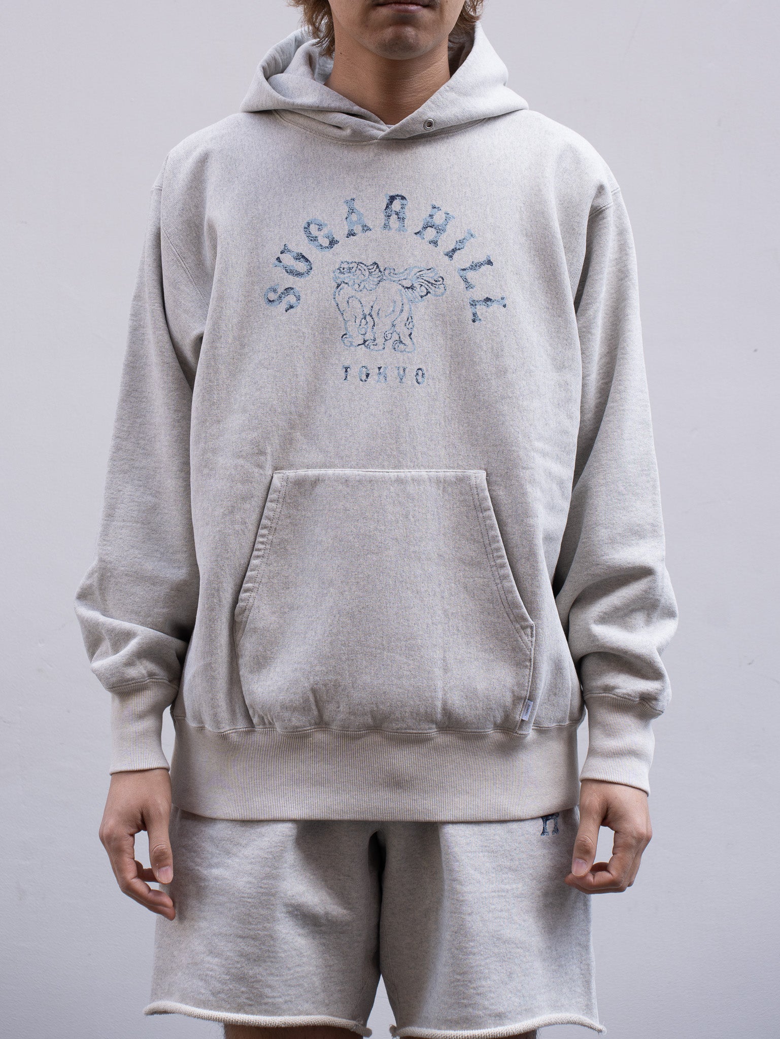 SUGARHILL /LOGO PRINDED HOODIE -HEATHER GRAY-