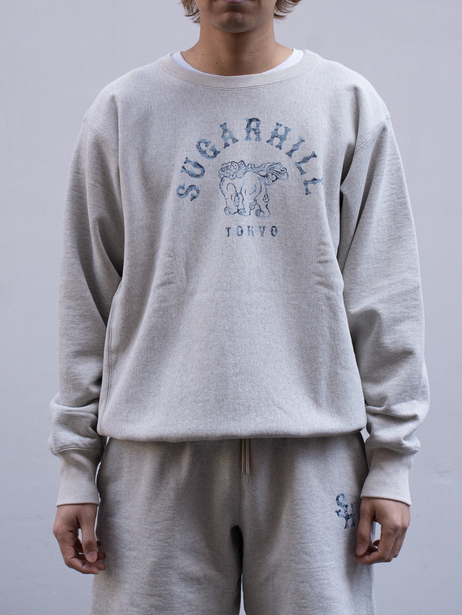 SUGARHILL(シュガーヒル) LOGO PRINTED SWEATSHIRT -HEATHER GRAY