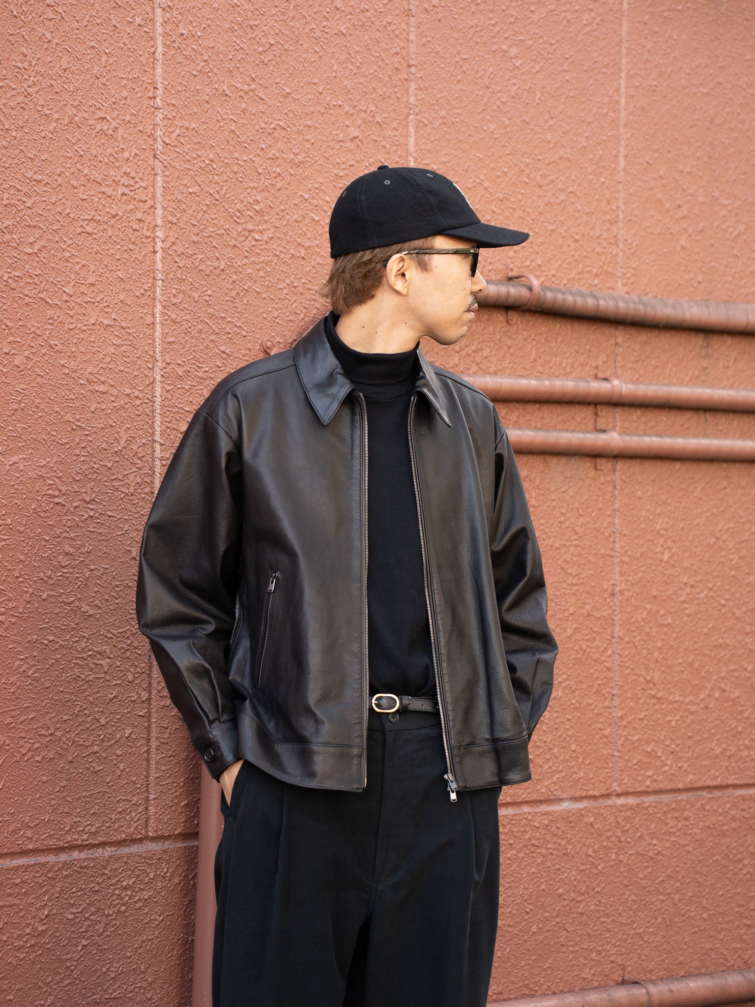tangenet / Wagyu leather Tracker jacket -Black- ｜aIbn公式通販