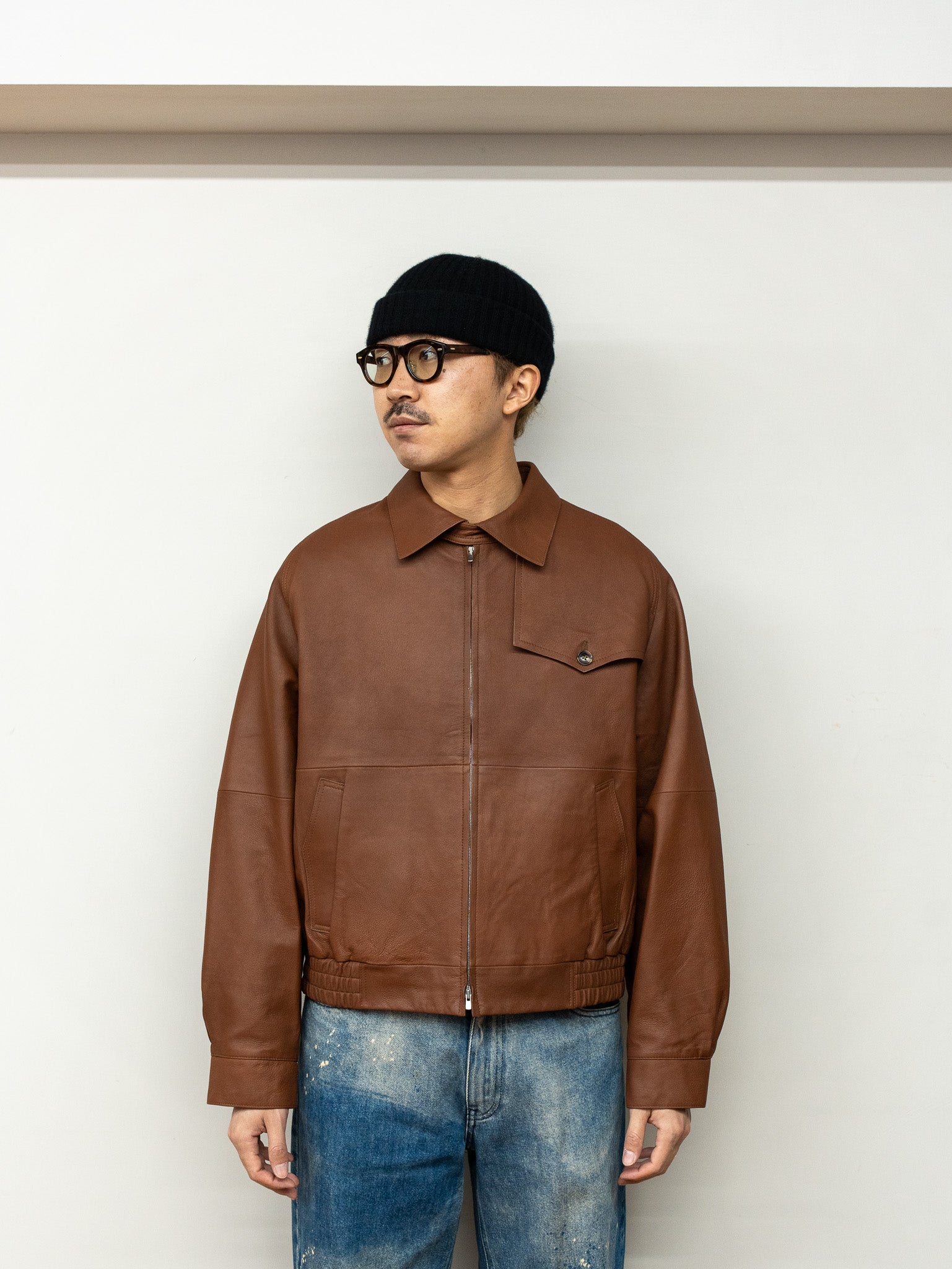 IRENISA / GUNFLAP ZIP BLOUSON -BROWN- aIbn公式通販