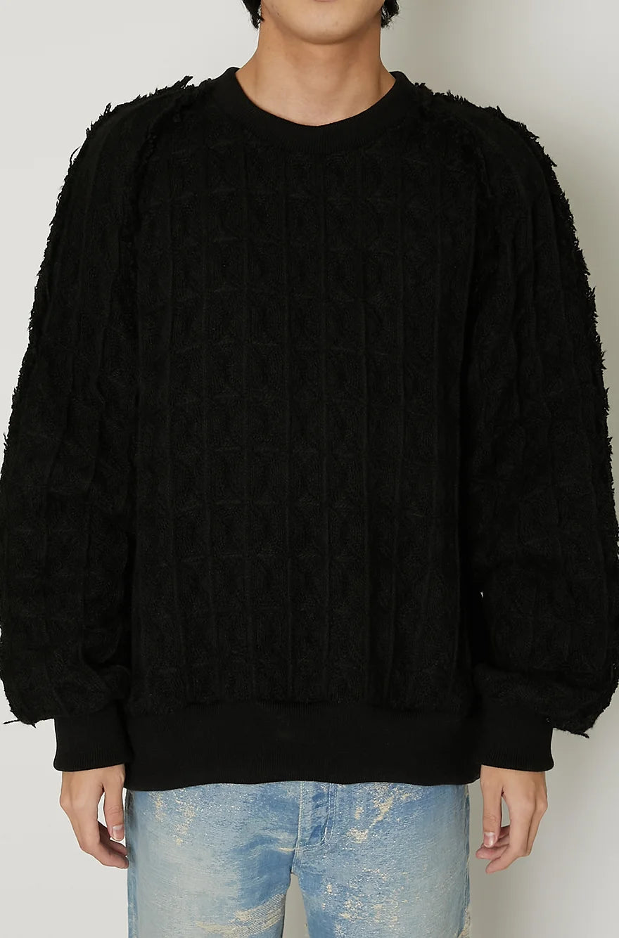 TAAKK / SUPER BIG WAFFLE PULLOVER -BLACK-｜aIbn公式通販