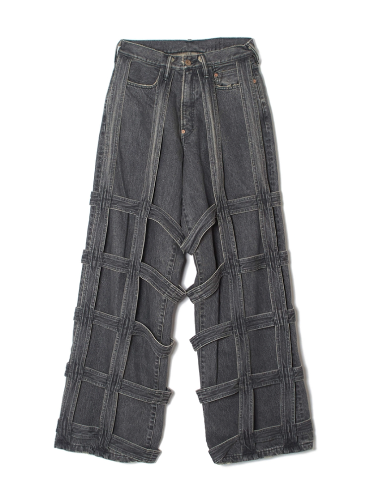 SUGARHILL(シュガーヒル) / CAGED DENIM PANTS-BLACK-｜aIbn公式通販