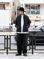 IRENISA / VOLUME PANTS  -BLACK STRIPE-