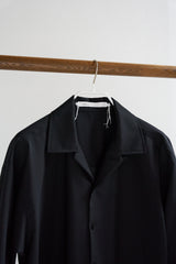 TOHNAI / DRY WOOL POPLIN SHIRT JACKET -BLACK-