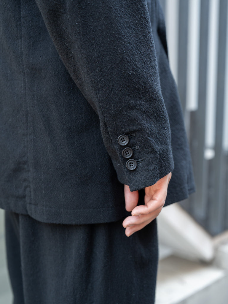 【10/10店頭販売開始】ULTERIOR / WASHED W/S STRIPE DB JKT -BLACK-