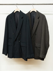 【10/10店頭販売開始】ULTERIOR / WASHED W/S HERRINGBONE DB JKT -D.BROWN-