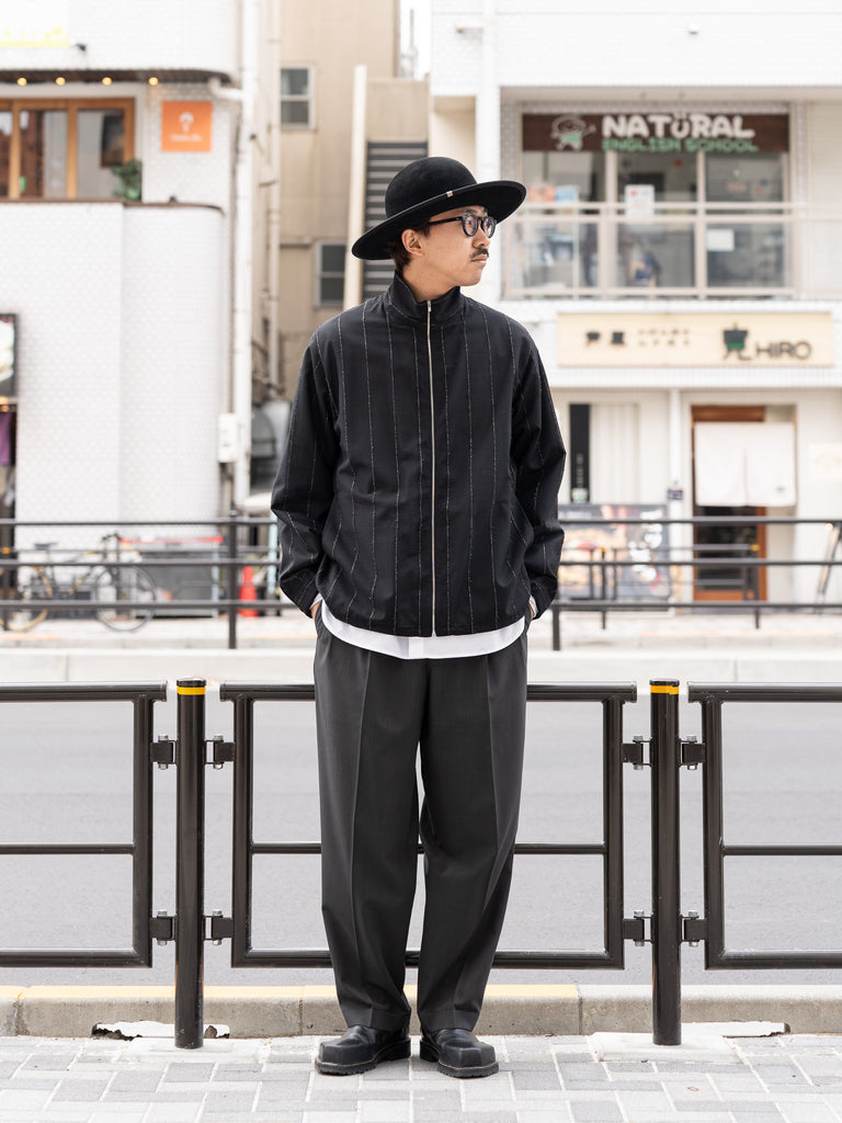 【残り1点】 IRENISA / TRAINING JACKET -BLACK STRIPE-