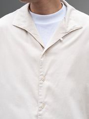ULTERIOR / SILKY SOFT TWILL SHARK COLLAR SHIRT -SAND-
