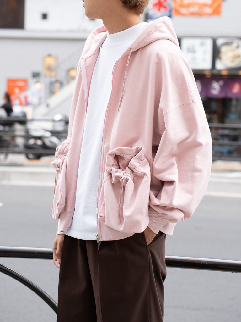 refomed / "KINCHAKU" ZIPUP HOODIE -PINK-
