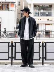 IRENISA / VOLUME PANTS  -BLACK STRIPE-