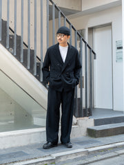 【10/10店頭販売開始】ULTERIOR / WASHED W/S STRIPE DB JKT -BLACK-