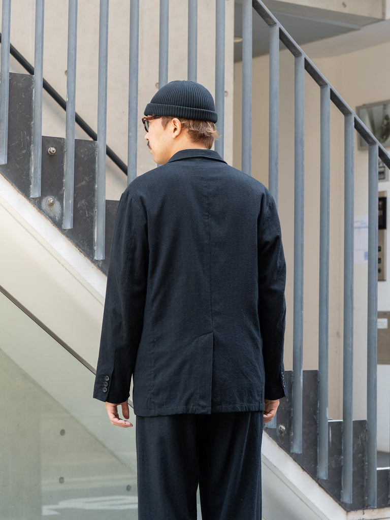 【10/10店頭販売開始】ULTERIOR / WASHED W/S STRIPE DB JKT -BLACK-