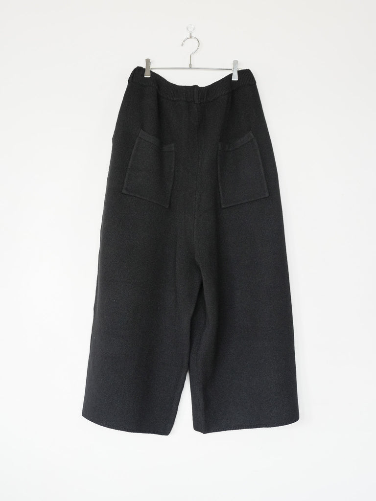 【再入荷】nonnotte (aIbn別注) /  YAK Knit Pants Extra Wide -YAKBlack × Black-