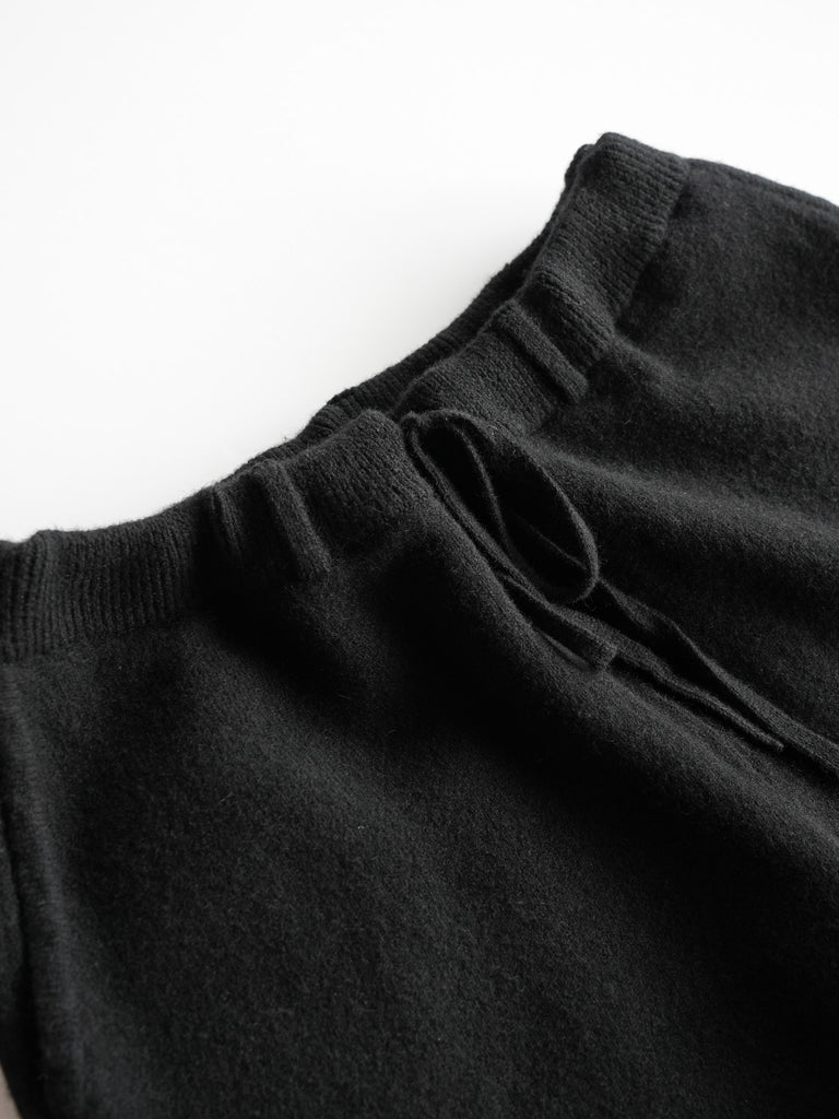 【再入荷】nonnotte (aIbn別注) /  YAK Knit Pants Extra Wide -YAKBlack × Black-