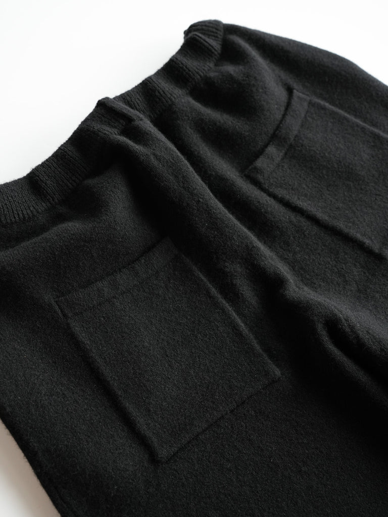 【再入荷】nonnotte (aIbn別注) /  YAK Knit Pants Extra Wide -YAKBlack × Black-