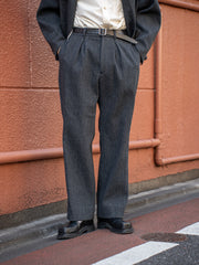refomed / FORMAN TUCK PANTS -CHARCOAL-