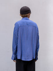 ROLD SKOV / BAT FIT SHIRT -BLUE&RED STRIPES-
