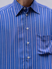 ROLD SKOV / BAT FIT SHIRT -BLUE&RED STRIPES-