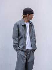 ROLD SKOV / ZIP UP OVER SHIRT -GREY-