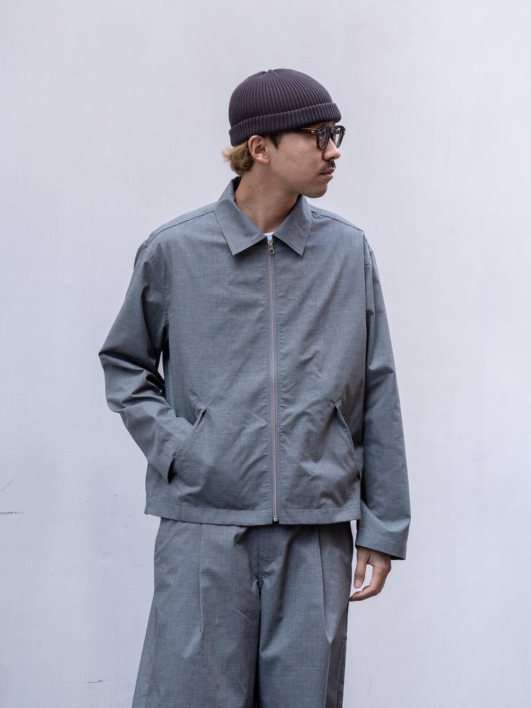 ROLD SKOV / ZIP UP OVER SHIRT -GREY-