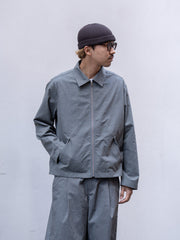 ROLD SKOV / ZIP UP OVER SHIRT -GREY-