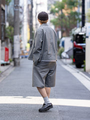 ROLD SKOV / ZIP UP OVER SHIRT -GREY-