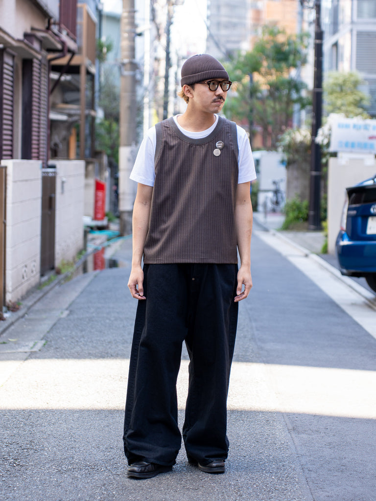 refomed / FOREMAN WOOL BIBS -BROWN-