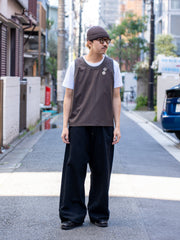 refomed / FOREMAN WOOL BIBS -BROWN-