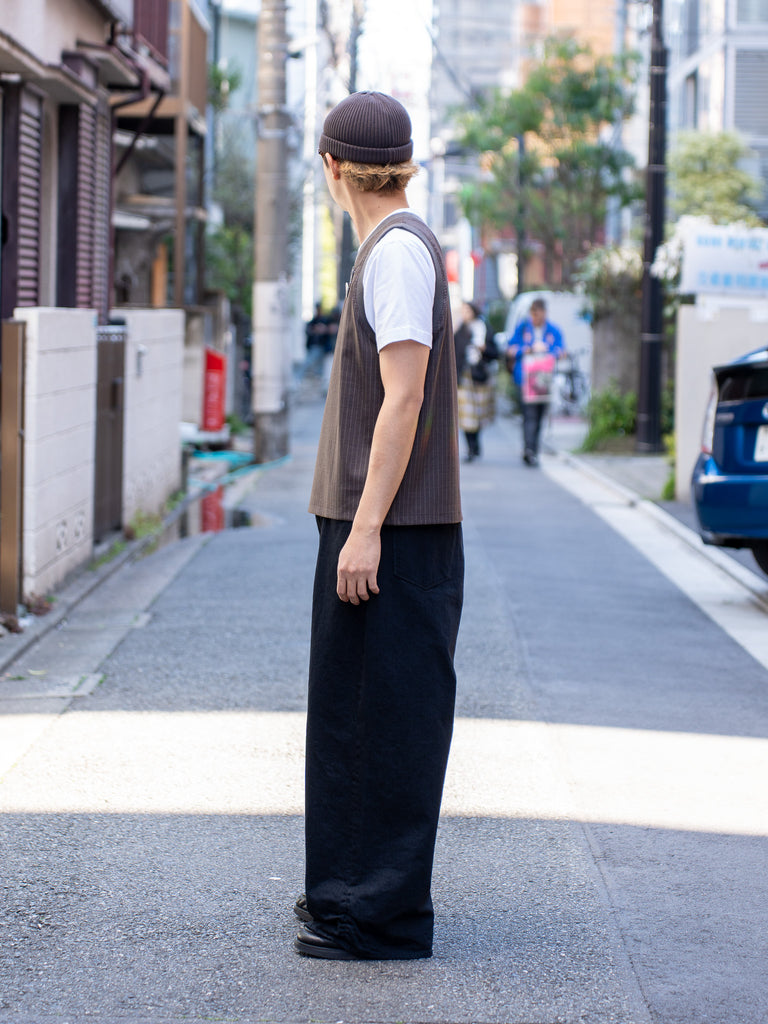 refomed / FOREMAN WOOL BIBS -BROWN-