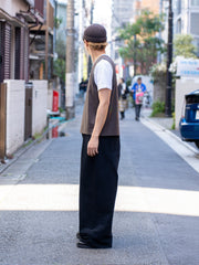 refomed / FOREMAN WOOL BIBS -BROWN-