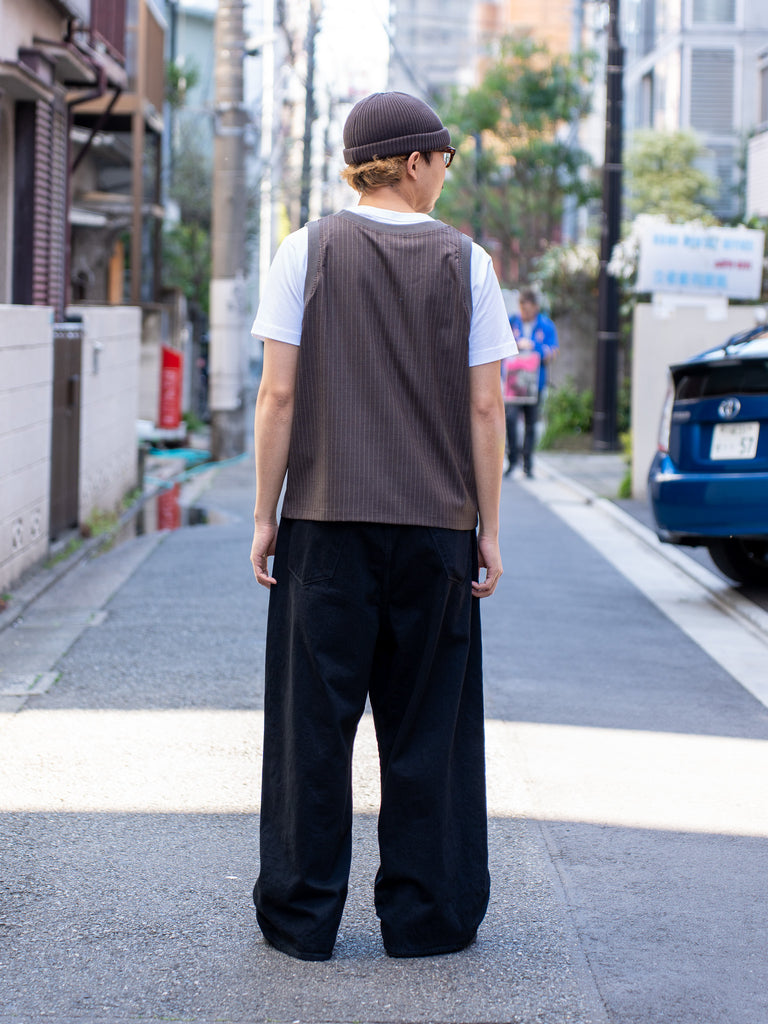 refomed / FOREMAN WOOL BIBS -BROWN-