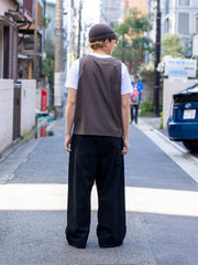 refomed / FOREMAN WOOL BIBS -BROWN-
