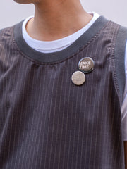 refomed / FOREMAN WOOL BIBS -BROWN-