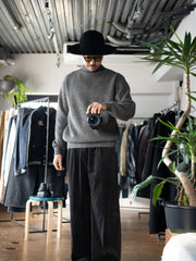 nonnotte /  Triangle Trutle Neck Pullover-YAKNatural × TopGray-