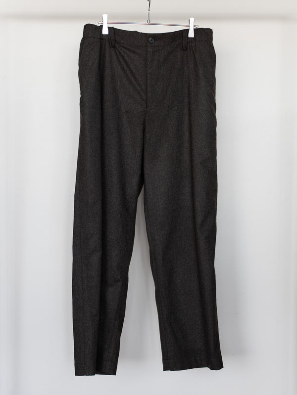 Cornier / CASHMERE FLANNEL TAPERED EASY PANTS -TOP BROWN-