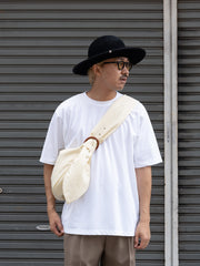 fluss / Gathered Belt Cross Bag-Off White-