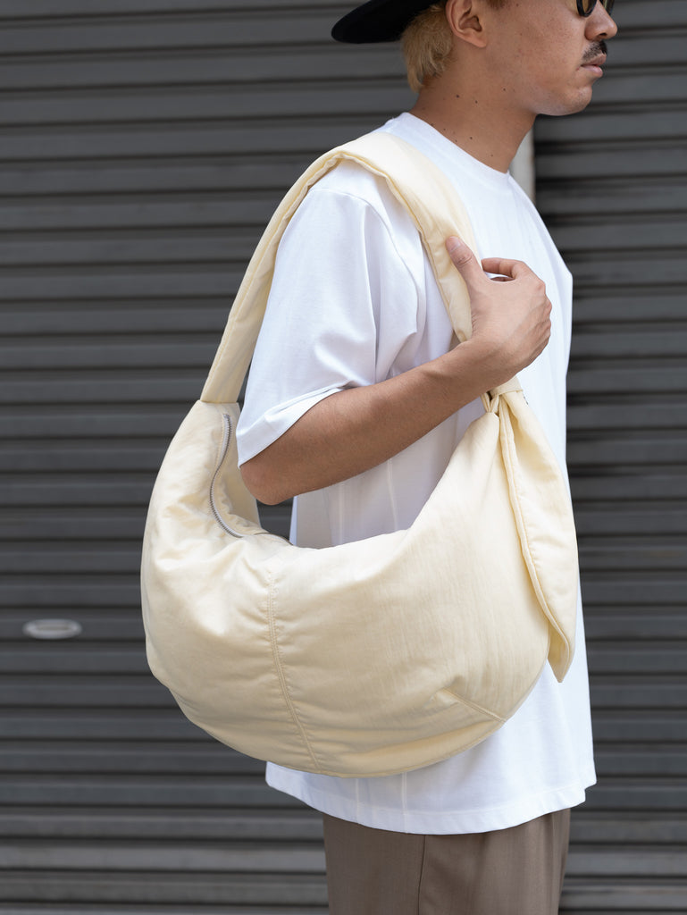 fluss / Gathered Belt Cross Bag-Off White-