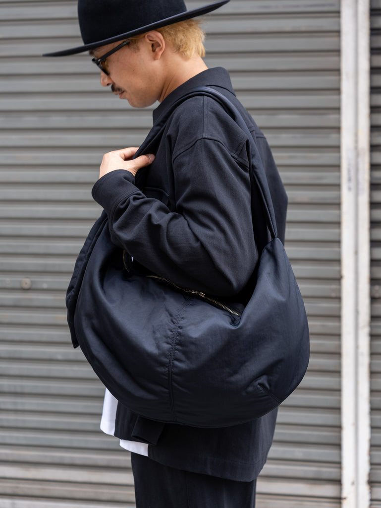 fluss / Gathered Belt Cross Bag-Black-