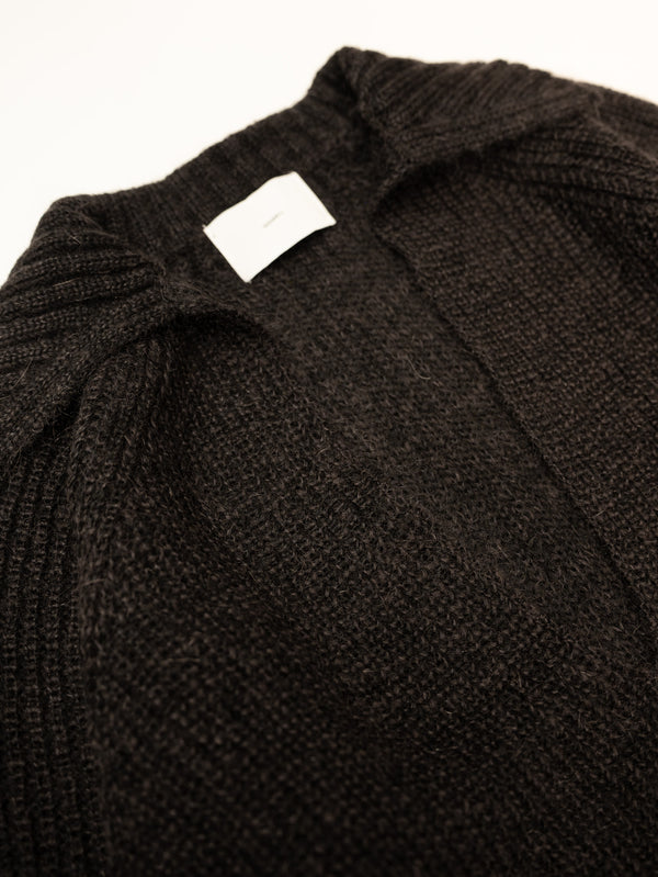 SUGARHILL / MOHAIR PULLOVER SWEATER -BLACK X BROWN-