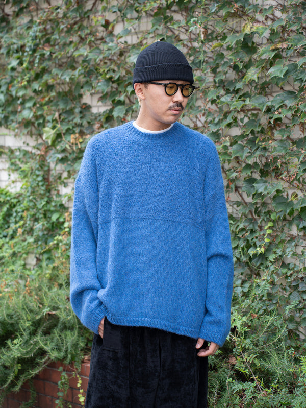 BESTIAIRE / CREWNECK KNIT-Blue-