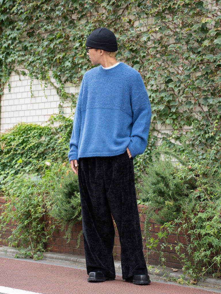 BESTIAIRE / CREWNECK KNIT-Blue-