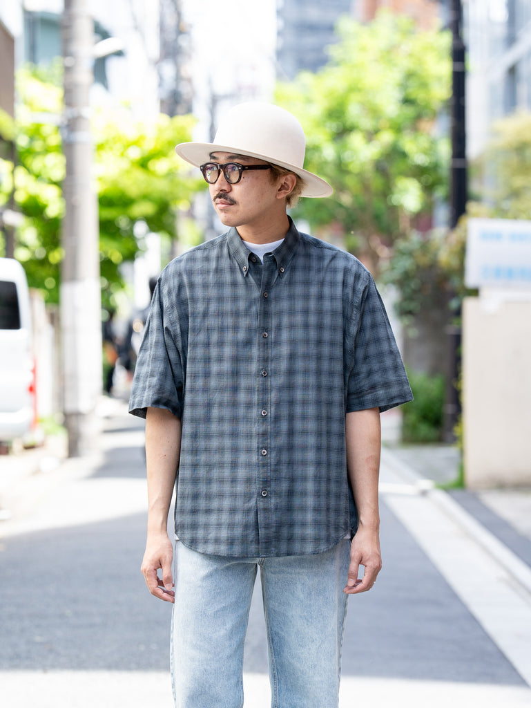 refomed / FRESH MAN S/S SHIRT "CHECK" -BLACK-