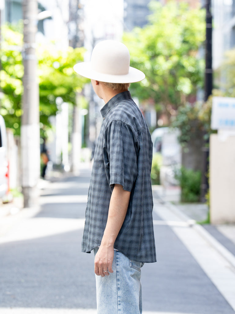 refomed / FRESH MAN S/S SHIRT "CHECK" -BLACK-