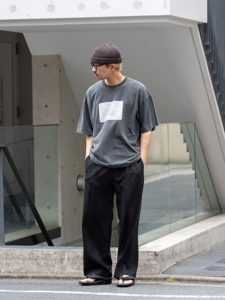 [Scheduled to arrive in August] refomed / WASTE THERMAL TEE-BLACK-
