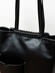 [RESTOCK] SAGAN Vienna / PAZAR BOOK TOTE BAG -BLACK GRAPE LEATHER-