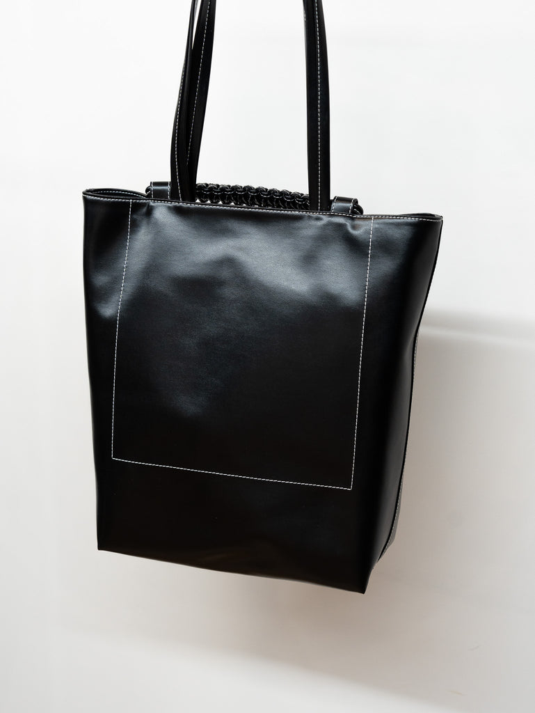 [RESTOCK] SAGAN Vienna / PAZAR BOOK TOTE BAG -BLACK GRAPE LEATHER-