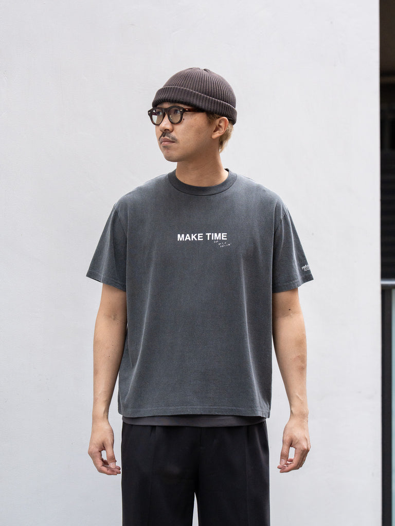 [Scheduled to arrive in August] refomed / WASTE THERMAL TEE-BLACK-