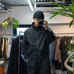 [Scheduled to arrive in August] refomed / FRESH MAN NYLON JACKE-BLACK-