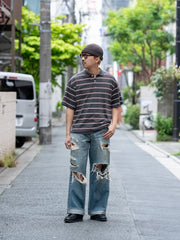 [Scheduled to arrive in August] refomed / WASTE THERMAL TEE-BLACK-